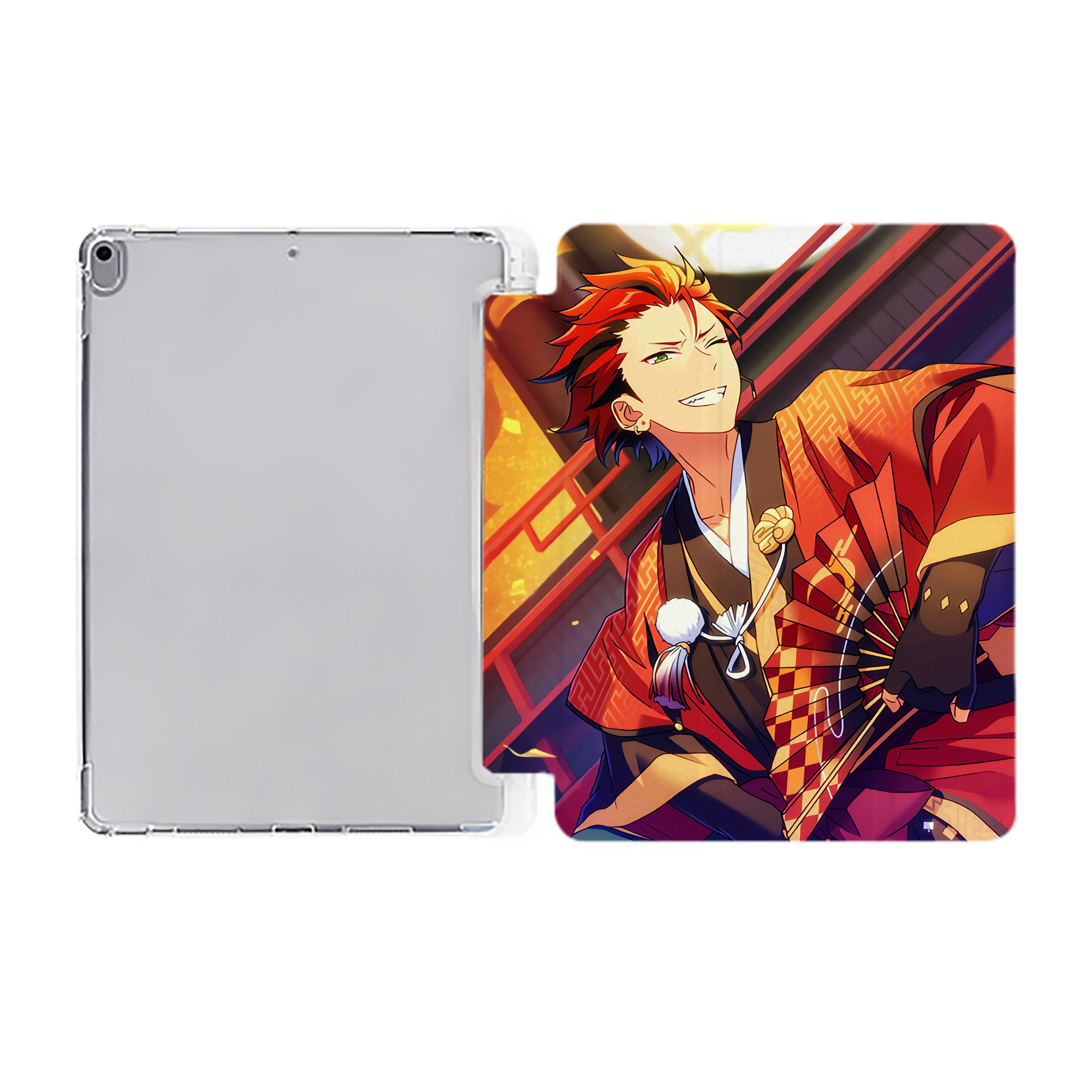 （画像用） あんさんぶるスターズ! Ensemble Stars IPad ケース ペン収納付き 三つ折りスタンド PUレザー×シリコン 対応機種9.5/10.5/10.9インチ